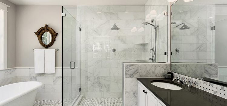 bathroom shower door installation in Claremont