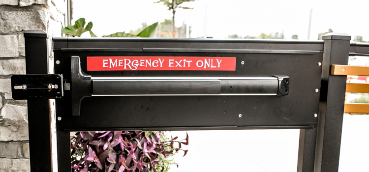 emergency push bar installation in Claremont